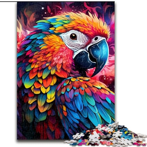Puzzle mit 1000 Teilen, farbenfrohes Papageien-Puzzle, Größe 26x38cm, Spaß für Zuhause, Geburtstagsgeschenk, Reisegeschenk von ZKYUBEK