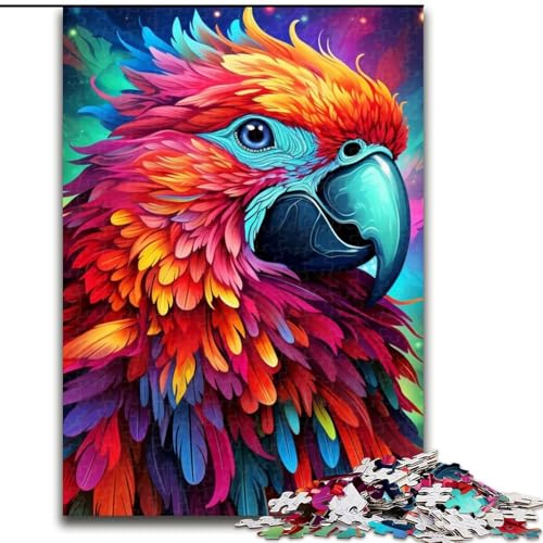 Puzzle mit 1000 Teilen, farbenfrohes Papageien-Puzzle, Größe 26x38cm, Spaß für Zuhause, Geburtstagsgeschenk, Reisegeschenk von ZKYUBEK
