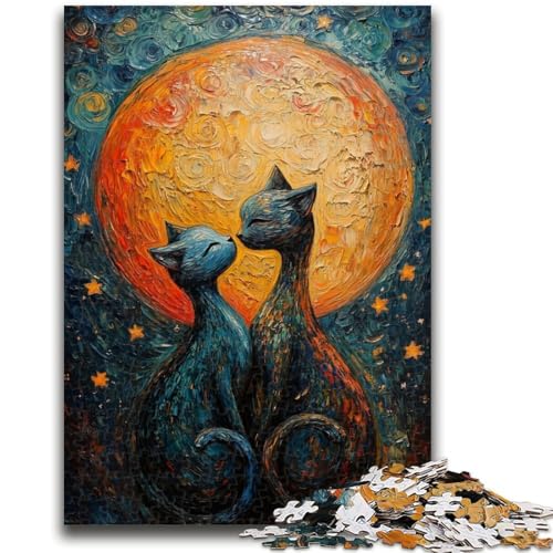Puzzle mit 1000 Teilen „Pärchen-Katze“, anspruchsvolles Spiel und Familienspiel mit passendem Poster und Quizblatt, 50x75cm Puzzle mit 1000 Teilen „Pärchen-Katze“, anspruchsvolles Spiel und Familienspiel mit passendem Poster und Quizblatt, 50x75cm von ZKYUBEK