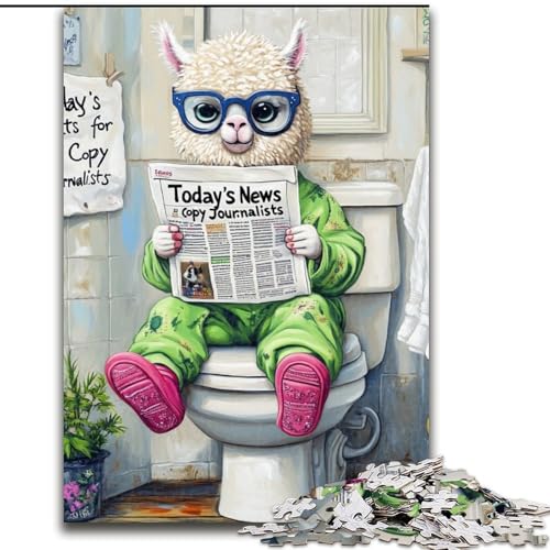 Puzzle mit 1000 Teilen für Erwachsene, Alpaca Go Toilet-Puzzle, Größe 50x75cm, anspruchsvolles Denkspiel – entspannendes Spielzeug für Teenager Puzzle mit 1000 Teilen für Erwachsene, Alpaca Go Toilet-Puzzle, Größe 50x75cm, anspruchsvolles Denkspiel – entspannendes Spielzeug für Teenager von ZKYUBEK