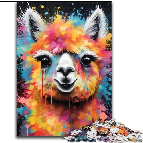 Puzzle mit 1000 Teilen für Erwachsene, Alpaka-Puzzle, Größe 26x38cm, anspruchsvolles Denkspiel – entspannendes Spielzeug für Teenager von ZKYUBEK