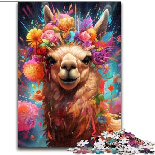 Puzzle mit 1000 Teilen für Erwachsene, Alpaka-Puzzle, Größe 26x38cm, anspruchsvolles Denkspiel – entspannendes Spielzeug für Teenager von ZKYUBEK