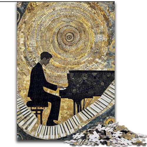 Puzzle mit 1000 Teilen für Erwachsene, Art Piano-Puzzle aus Karton, 26x38cm, perfekte Dekoration für Zuhause oder das Büro Puzzle mit 1000 Teilen für Erwachsene, Art Piano-Puzzle aus Karton, 26x38cm, perfekte Dekoration für Zuhause oder das Büro von ZKYUBEK