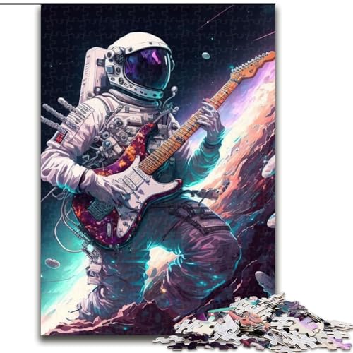 Puzzle mit 1000 Teilen für Erwachsene, Astronaut spielt Gitarre, Kartonpuzzle, Größe 26x38cm, perfekt als Geburtstags-, Weihnachts Puzzle mit 1000 Teilen für Erwachsene, Astronaut spielt Gitarre, Kartonpuzzle, Größe 26x38cm, perfekt als Geburtstags-, Weihnachts von ZKYUBEK