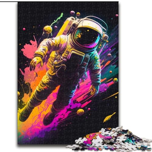 Puzzle mit 1000 Teilen für Erwachsene, Astronauten-Holzpuzzle für Erwachsene, Größe 50x75cm, kreatives Familienspiel und Heimdekoration, Teenager Puzzle mit 1000 Teilen für Erwachsene, Astronauten-Holzpuzzle für Erwachsene, Größe 50x75cm, kreatives Familienspiel und Heimdekoration, Teenager von ZKYUBEK