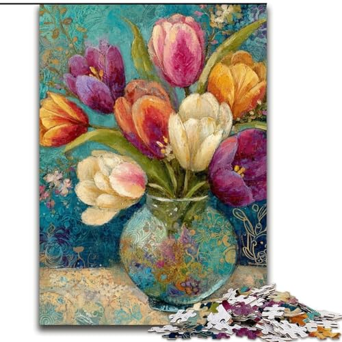 Puzzle mit 1000 Teilen für Erwachsene, Blumenkunst-Puzzle, 26x38cm, anspruchsvolles Denkspiel für Teenager, unterhaltsames interaktives Spiel für die ganze Familie Puzzle mit 1000 Teilen für Erwachsene, Blumenkunst-Puzzle, 26x38cm, anspruchsvolles Denkspiel für Teenager, unterhaltsames interaktives Spiel für die ganze Familie von ZKYUBEK