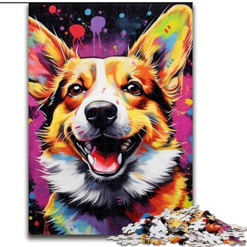 Puzzle mit 1000 Teilen für Erwachsene, Corgi-Puzzle, Größe 50x75cm, anspruchsvolles Denkspiel – entspannendes Spielzeug für Teenager von ZKYUBEK