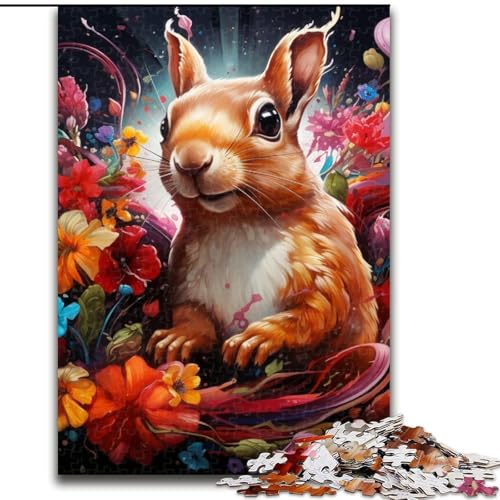 Puzzle mit 1000 Teilen für Erwachsene, Eichhörnchen-Puzzle, Größe 50x75cm, anspruchsvolles Denkspiel – entspannendes Spielzeug für Teenager von ZKYUBEK