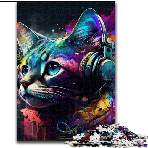 Puzzle mit 1000 Teilen für Erwachsene, Fantasie-Katzen-Puzzle, Größe 50x75cm, anspruchsvolles Denkspiel – entspannendes Spielzeug für Teenager von ZKYUBEK