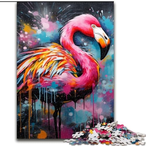Puzzle mit 1000 Teilen für Erwachsene, Flamingo-Puzzle, Größe 50x75cm, anspruchsvolles Denkspiel – entspannendes Spielzeug für Teenager von ZKYUBEK