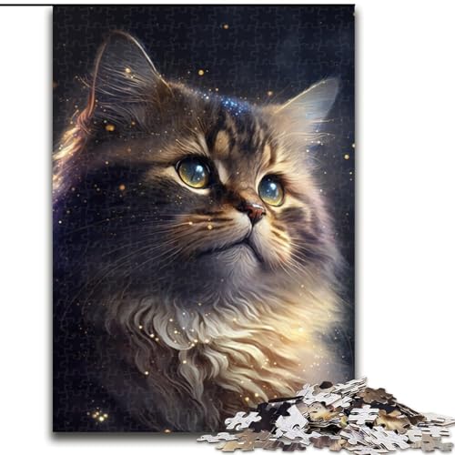 Puzzle mit 1000 Teilen für Erwachsene, Galaxy Cat-Holzpuzzle, Größe 50x75cm, Denkspiel für Teenager und Familieninteraktion Puzzle mit 1000 Teilen für Erwachsene, Galaxy Cat-Holzpuzzle, Größe 50x75cm, Denkspiel für Teenager und Familieninteraktion von ZKYUBEK