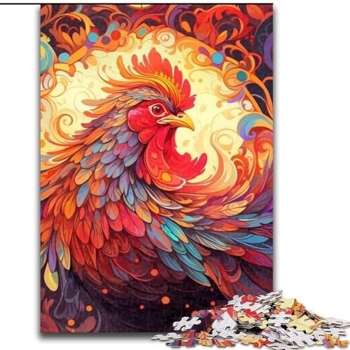 Puzzle mit 1000 Teilen für Erwachsene, Hahn-Puzzle, Größe 50x75cm, anspruchsvolles Denkspiel – entspannendes Spielzeug für Teenager von ZKYUBEK
