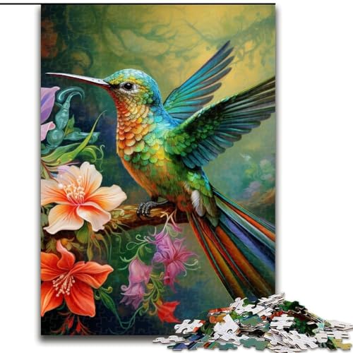Puzzle mit 1000 Teilen für Erwachsene, Kolibri-Kunst-Puzzle, Größe 50x75cm, anspruchsvolles Denkspiel – entspannendes Spielzeug für Teenager von ZKYUBEK