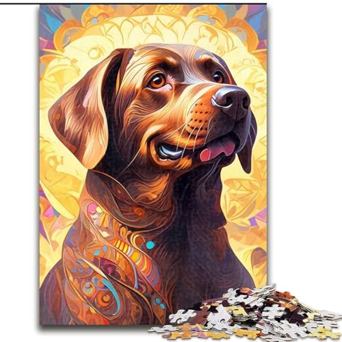 Puzzle mit 1000 Teilen für Erwachsene, Labrador-Puzzle, Größe 26x38cm, anspruchsvolles Denkspiel – entspannendes Spielzeug für Teenager von ZKYUBEK