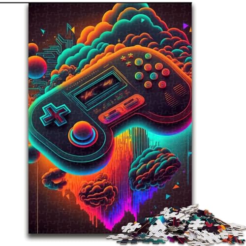 Puzzle mit 1000 Teilen für Erwachsene, Neon-Spiel, Karton-Puzzle, Größe 26x38cm, perfekt als Geburtstags-, Weihnachts von ZKYUBEK