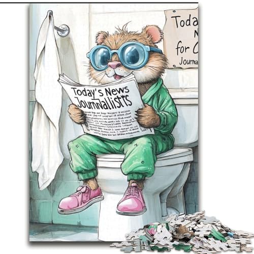 Puzzle mit 1000 Teilen für Erwachsene, Otter Go Toilet-Puzzle, Größe 50x75cm, anspruchsvolles Denkspiel – entspannendes Spielzeug für Teenager Puzzle mit 1000 Teilen für Erwachsene, Otter Go Toilet-Puzzle, Größe 50x75cm, anspruchsvolles Denkspiel – entspannendes Spielzeug für Teenager von ZKYUBEK