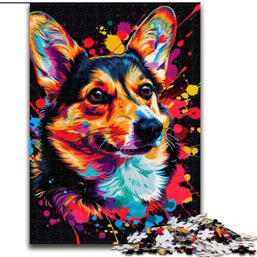 Puzzle mit 1000 Teilen für Erwachsene, Pembroke Welsh Corgi, Größe 26x38cm, anspruchsvolles Denkspiel – entspannendes Spielzeug für Teenager von ZKYUBEK