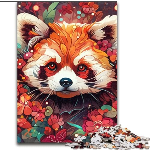 Puzzle mit 1000 Teilen für Erwachsene, Roter Panda, Größe 50x75cm, anspruchsvolles Denkspiel – entspannendes Spielzeug für Teenager von ZKYUBEK