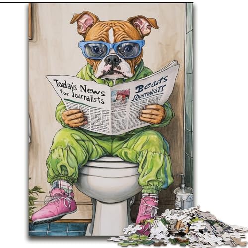 Puzzle mit 1000 Teilen für Erwachsene, Staffordshire Bull Go Toilet, Holzpuzzle, Größe 50x75cm, interaktives Familienspiel, Heimdekoration zum Selbermachen, Denksportaufgabe als Geschenk Puzzle mit 1000 Teilen für Erwachsene, Staffordshire Bull Go Toilet, Holzpuzzle, Größe 50x75cm, interaktives Familienspiel, Heimdekoration zum Selbermachen, Denksportaufgabe als Geschenk von ZKYUBEK