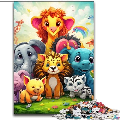 Puzzle mit 1000 Teilen für Erwachsene, Tierwelt-Puzzle, Größe 50x75cm, anspruchsvolles Denkspiel – entspannendes Spielzeug für Teenager von ZKYUBEK