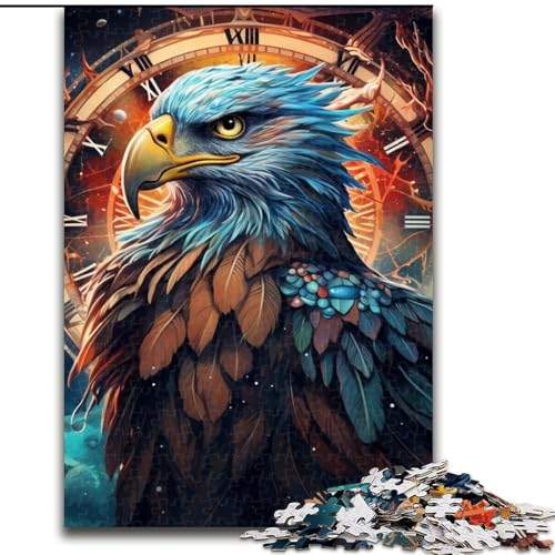 Puzzle mit 1000 Teilen für Erwachsene, farbenfrohes Adler-Kunstpuzzle, Größe 26x38cm, anspruchsvolles Denkspiel – entspannendes Spielzeug für Teenager von ZKYUBEK