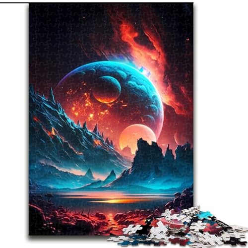 Puzzle mit 1000 Teilen für Erwachsene, kosmisches Planetenspektakel, Größe 26x38cm, anspruchsvolles Denkspiel für Teenager, unterhaltsames interaktives Spiel für die ganze Familie von ZKYUBEK