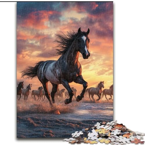 Puzzle mit 1000 Teilen für Erwachsene, laufendes Pferd, 50x75cm, anspruchsvolles Denkspiel für Teenager, unterhaltsames interaktives Spiel für die ganze Familie Puzzle mit 1000 Teilen für Erwachsene, laufendes Pferd, 50x75cm, anspruchsvolles Denkspiel für Teenager, unterhaltsames interaktives Spiel für die ganze Familie von ZKYUBEK