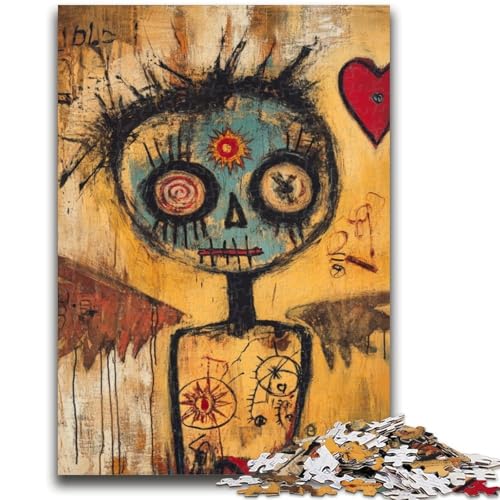 Puzzle mit 1000 Teilen für Erwachsene, zum Zeitvertreib im Basquiat-Stil, mit vollständig ineinandergreifenden, zufällig geformten Teilen, 26x38cm Puzzle mit 1000 Teilen für Erwachsene, zum Zeitvertreib im Basquiat-Stil, mit vollständig ineinandergreifenden, zufällig geformten Teilen, 26x38cm von ZKYUBEK