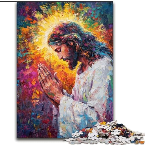 Puzzles, Ölgemälde von Jesus, Holzpuzzles, 50x75cm, anspruchsvolles Denkspiel, Familienaktivität, Heimdekoration Puzzles, Ölgemälde von Jesus, Holzpuzzles, 50x75cm, anspruchsvolles Denkspiel, Familienaktivität, Heimdekoration von ZKYUBEK