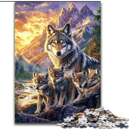 Puzzles „Die Wolfsfamilie“ aus Holz, 50x75cm, anspruchsvolles Denkspiel, Familienaktivität, Heimdekoration Puzzles „Die Wolfsfamilie“ aus Holz, 50x75cm, anspruchsvolles Denkspiel, Familienaktivität, Heimdekoration von ZKYUBEK