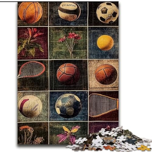 Puzzles Ball Collage Puzzles für Erwachsene 50X75CM Teenager, Paare und Freunde zum Geburtstag, Weihnachten von ZKYUBEK