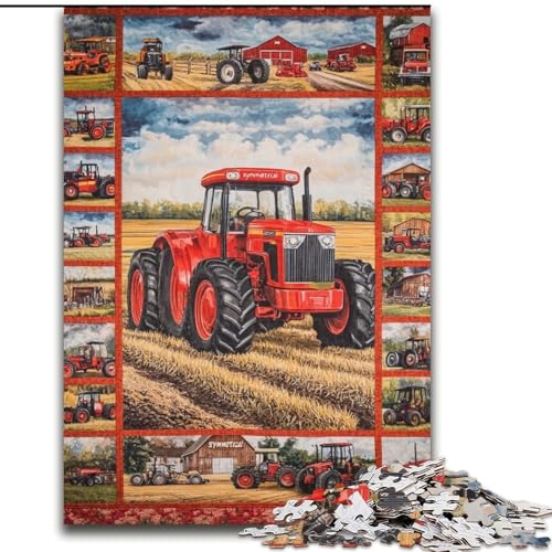 Puzzles Bauernhof-Traktor-Holzpuzzle 50x75cm, Denksportspiel, interaktives Familienspiel, geeignet für Kinder ab 14 Jahren von ZKYUBEK