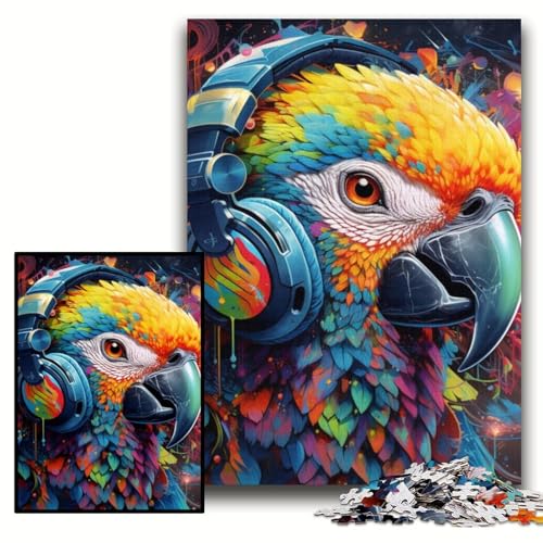 Puzzles Bunte Papageien-Puzzles für Erwachsene 50x75cm Perfekt für Familienspaß an Weihnachten, Thanksgiving, Geburtstagen und Ostern von ZKYUBEK