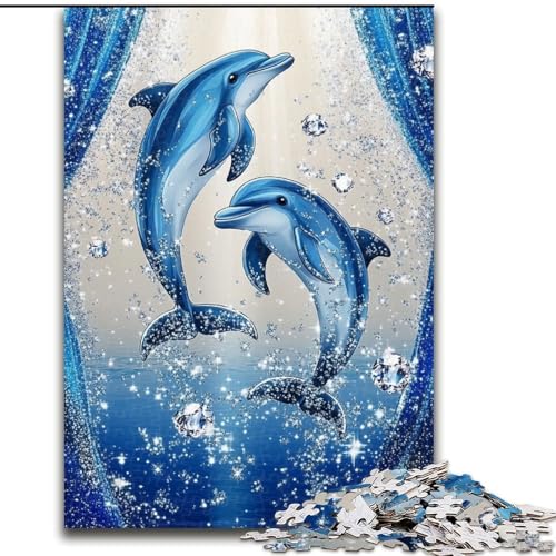 Puzzles Diamant-Delfin Holzpuzzles 50X75CM Herausforderndes Denkspiel, Familienaktivität, Heimdekoration Puzzles Diamant-Delfin Holzpuzzles 50X75CM Herausforderndes Denkspiel, Familienaktivität, Heimdekoration von ZKYUBEK
