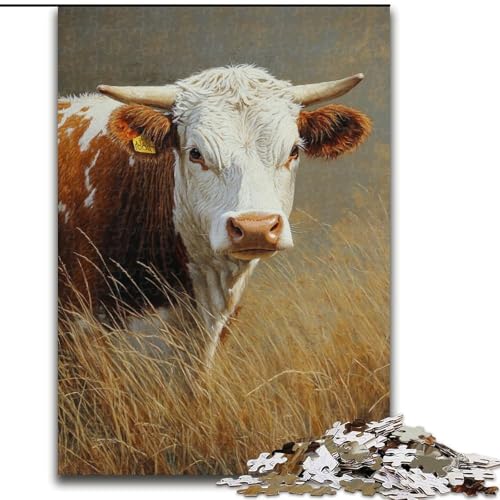 Puzzles Graslandkuh Holzpuzzles 50X75CM Herausforderndes Denkspiel, Familienaktivität, Heimdekoration Puzzles Graslandkuh Holzpuzzles 50X75CM Herausforderndes Denkspiel, Familienaktivität, Heimdekoration von ZKYUBEK