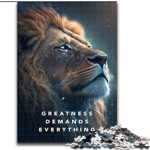 Puzzles Greatness Motivation aus Karton, Größe 26x38cm, anspruchsvolles Denkspiel, Familienaktivität, Heimdekoration von ZKYUBEK