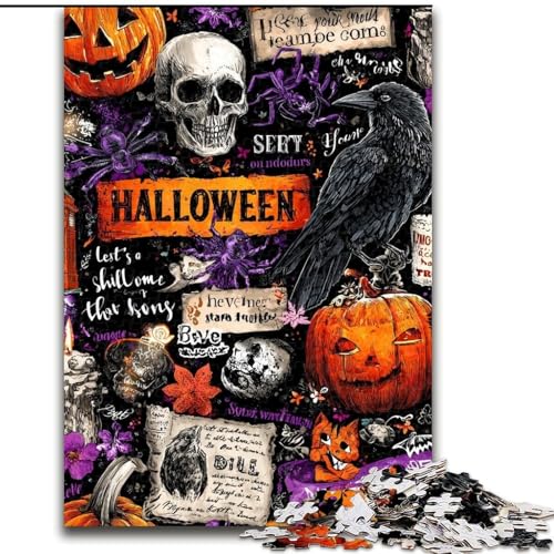 Puzzles Halloween-Collage aus Karton für Erwachsene, 26x38cm, entspannende Unterhaltung, Heimdekoration Puzzles Halloween-Collage aus Karton für Erwachsene, 26x38cm, entspannende Unterhaltung, Heimdekoration von ZKYUBEK