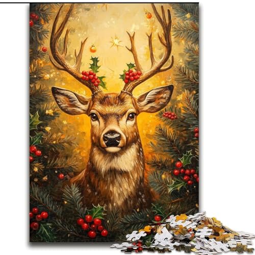Puzzles Hirsch Holzpuzzles 26X38CM Herausforderndes Denkspiel, Familienaktivität, Heimdekoration Puzzles Hirsch Holzpuzzles 26X38CM Herausforderndes Denkspiel, Familienaktivität, Heimdekoration von ZKYUBEK