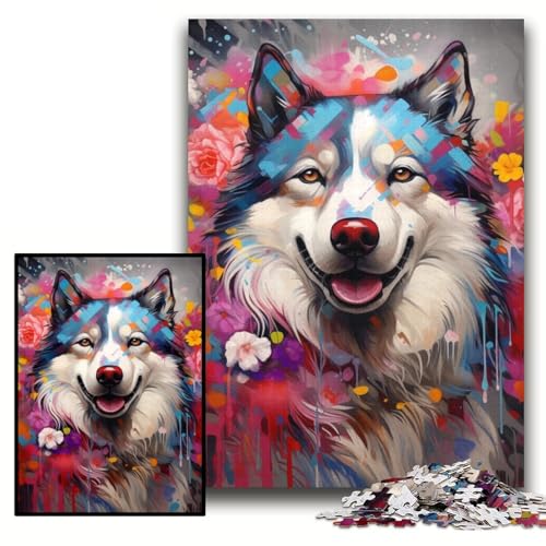Puzzles Husky-Puzzles für Erwachsene 26x38cm Perfekt für Familienspaß an Weihnachten, Thanksgiving, Geburtstagen und Ostern Puzzles Husky-Puzzles für Erwachsene 26x38cm Perfekt für Familienspaß an Weihnachten, Thanksgiving, Geburtstagen und Ostern von ZKYUBEK