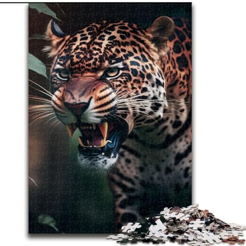 Puzzles Jaguar Holzpuzzles Größe 50x75cm Anspruchsvolles Denkspiel, Familienaktivität, Heimdekoration von ZKYUBEK