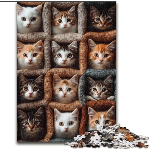 Puzzles Kätzchen-Collage, Holzpuzzles, 26x38cm, anspruchsvolles Denkspiel, Familienaktivität, Heimdekoration Puzzles Kätzchen-Collage, Holzpuzzles, 26x38cm, anspruchsvolles Denkspiel, Familienaktivität, Heimdekoration von ZKYUBEK