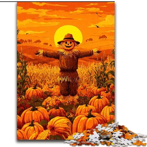 Puzzles Kürbis-Vogelscheuche Holzpuzzles 26X38CM Herausforderndes Denkspiel, Familienaktivität, Heimdekoration Puzzles Kürbis-Vogelscheuche Holzpuzzles 26X38CM Herausforderndes Denkspiel, Familienaktivität, Heimdekoration von ZKYUBEK