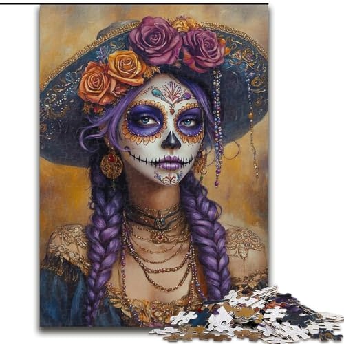 Puzzles Mexikanischer Totenkopf, Holzpuzzles, 26x38cm, anspruchsvolles Denkspiel, Familienaktivität, Heimdekoration Puzzles Mexikanischer Totenkopf, Holzpuzzles, 26x38cm, anspruchsvolles Denkspiel, Familienaktivität, Heimdekoration von ZKYUBEK
