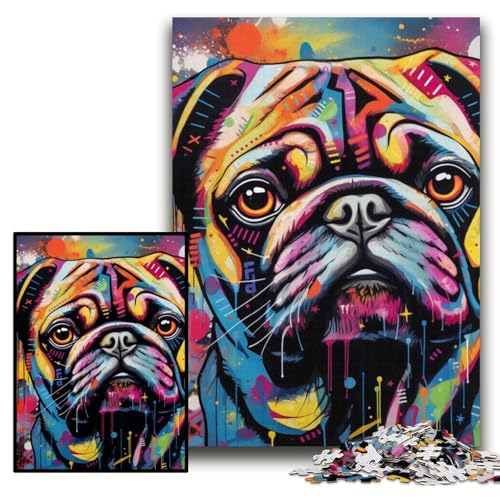 Puzzles Mops-Graffiti-Puzzles für Erwachsene, 26x38cm, perfekt für Familienspaß an Weihnachten, Thanksgiving, Geburtstagen und Ostern Puzzles Mops-Graffiti-Puzzles für Erwachsene, 26x38cm, perfekt für Familienspaß an Weihnachten, Thanksgiving, Geburtstagen und Ostern von ZKYUBEK