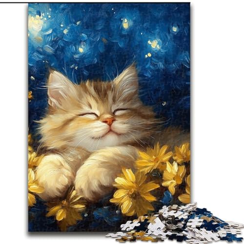 Puzzles Schlafende Katze Holzpuzzles 26X38CM Anspruchsvolles Denkspiel, Familienaktivität, Heimdekoration Puzzles Schlafende Katze Holzpuzzles 26X38CM Anspruchsvolles Denkspiel, Familienaktivität, Heimdekoration von ZKYUBEK