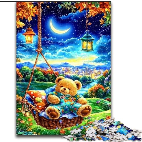 Puzzles Schlafender Teddybär Holzpuzzle 26X38CM Denkspiel, Interaktives Familienspiel, Geeignet für Kinder ab 14 Jahren Puzzles Schlafender Teddybär Holzpuzzle 26X38CM Denkspiel, Interaktives Familienspiel, Geeignet für Kinder ab 14 Jahren von ZKYUBEK