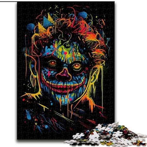 Puzzles Skelett-Clown Holzpuzzle 50x75cm, Denkspiel, interaktives Familienspiel, geeignet für Kinder ab 14 Jahren Puzzles Skelett-Clown Holzpuzzle 50x75cm, Denkspiel, interaktives Familienspiel, geeignet für Kinder ab 14 Jahren von ZKYUBEK