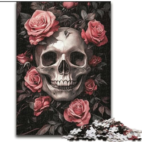 Puzzles Totenkopf-Rose Holzpuzzle 26x38cm Denkspiel, interaktives Familienspiel, geeignet für Kinder ab 14 Jahren Puzzles Totenkopf-Rose Holzpuzzle 26x38cm Denkspiel, interaktives Familienspiel, geeignet für Kinder ab 14 Jahren von ZKYUBEK