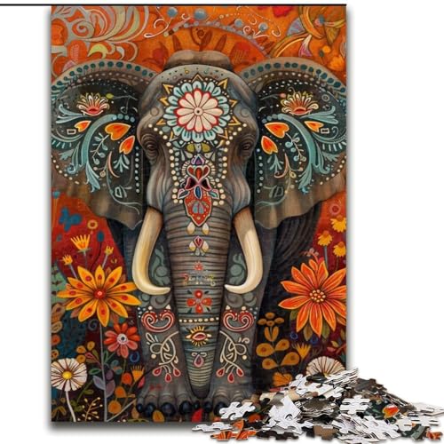 Puzzles Toter Elefant Holzpuzzles 50X75CM Herausforderndes Denkspiel, Familienaktivität, Heimdekoration Puzzles Toter Elefant Holzpuzzles 50X75CM Herausforderndes Denkspiel, Familienaktivität, Heimdekoration von ZKYUBEK