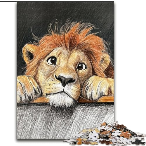 Puzzles Trauriger Löwe Holzpuzzle 26X38CM Denkspiel, Interaktives Familienspiel, Geeignet für Kinder ab 14 Jahren Puzzles Trauriger Löwe Holzpuzzle 26X38CM Denkspiel, Interaktives Familienspiel, Geeignet für Kinder ab 14 Jahren von ZKYUBEK